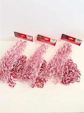 Jim Marvin Vintage Candy Cane Link Garland Set –NWT & Open, 6 Strands, 8 Ft Each